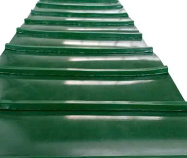 Băng tải vách ngăn PVC xanh