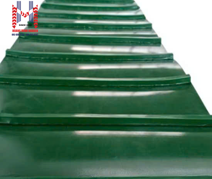Băng tải vách ngăn PVC xanh